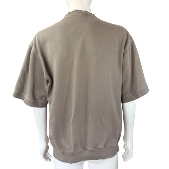 Cabelas Mens Short Sleeve Sweatshirt XL Gray 100% Cotton Crew Neck Vintage - Picture 2 of 7